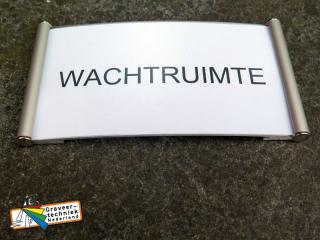Aluminium houder licht gebogen voorkant, zij-ronding links en rechts rond.